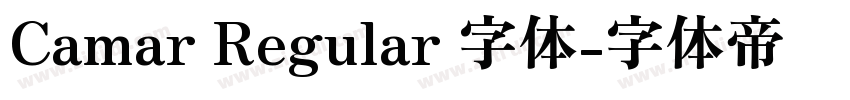 Camar Regular 字体字体转换